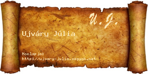 Ujváry Júlia névjegykártya