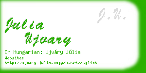 julia ujvary business card